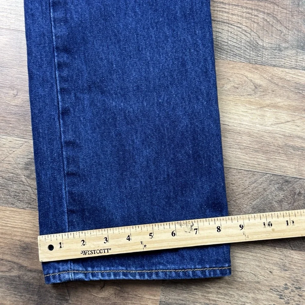 Levis 501 Jeans 36x34 Stretch Dark  Wash Denim Button Fly Straight